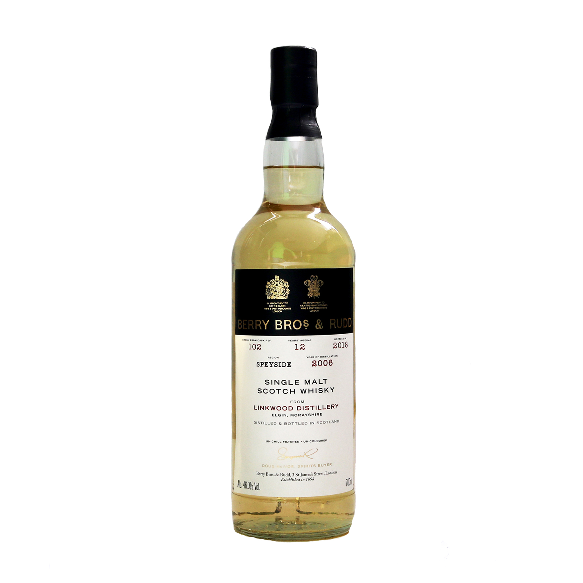Whisky Linkwood 2006 Speyside Single Malt Scotch - Berry Bros. & Rudd 70cl