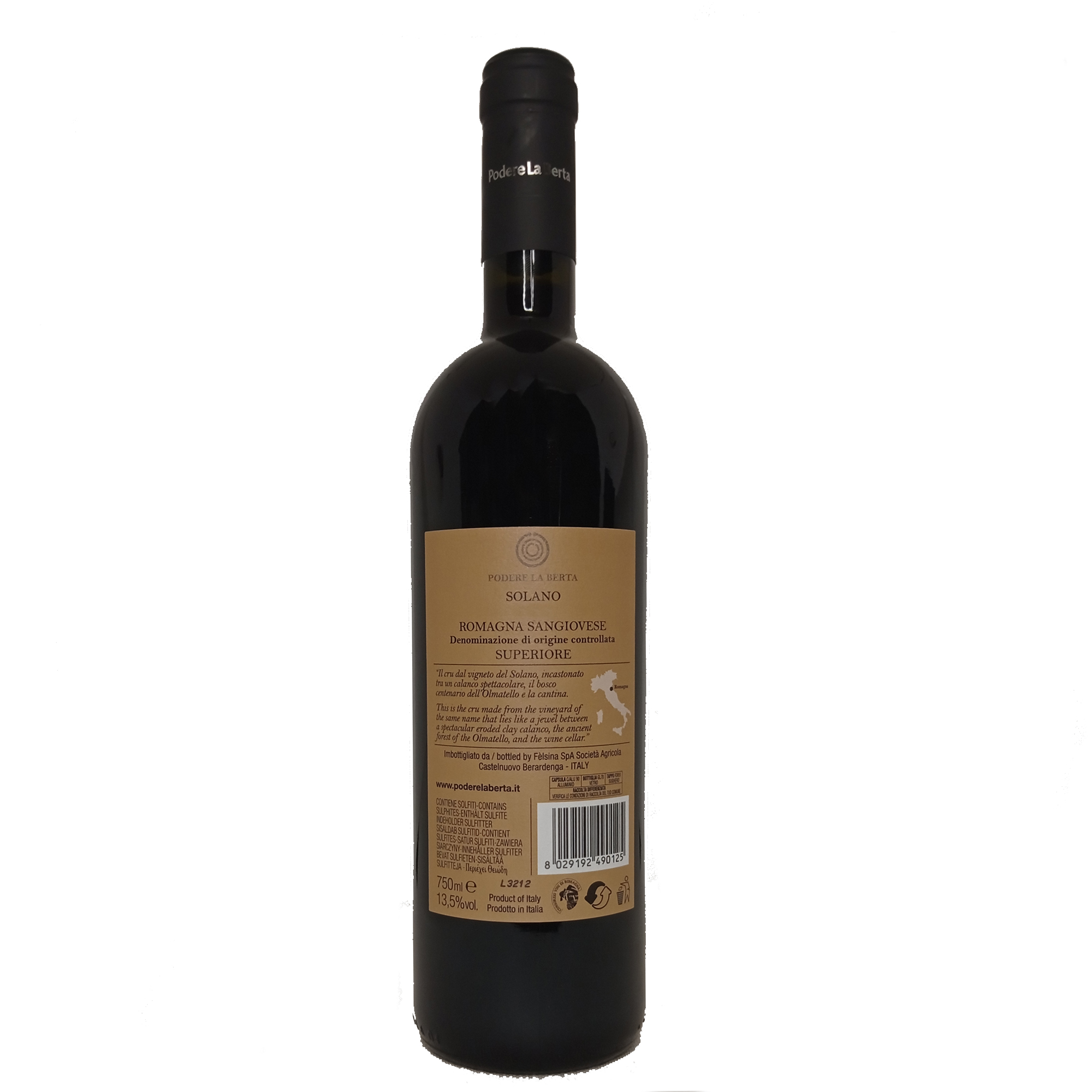 Podere La Berta Solano Sangiovese Superiore Doc Solano 2022 | Enoteca San  Lorenzo Riccione