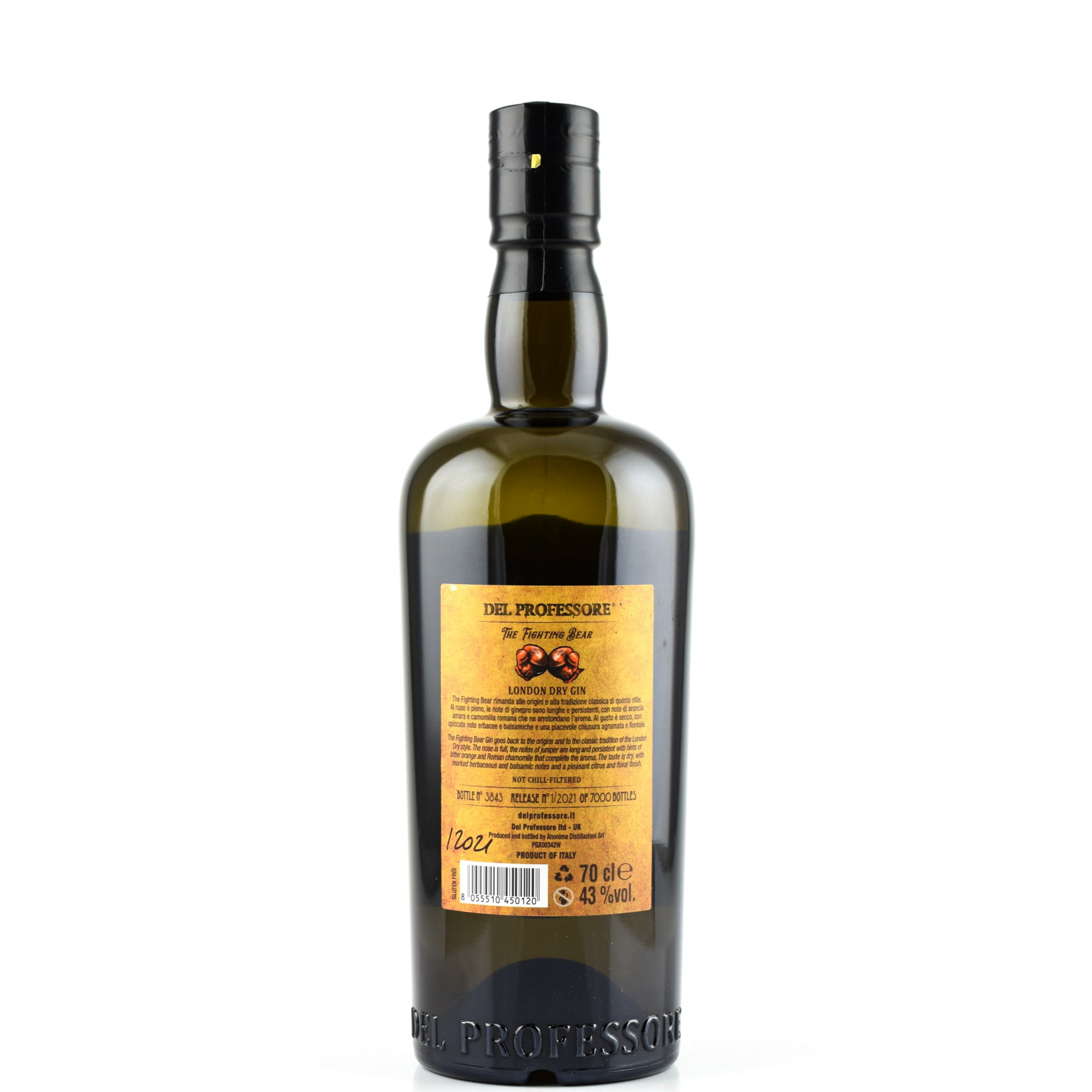 Gin Del Professore Fighting Bear - Distilleria Quaglia 70cl - immagine 2