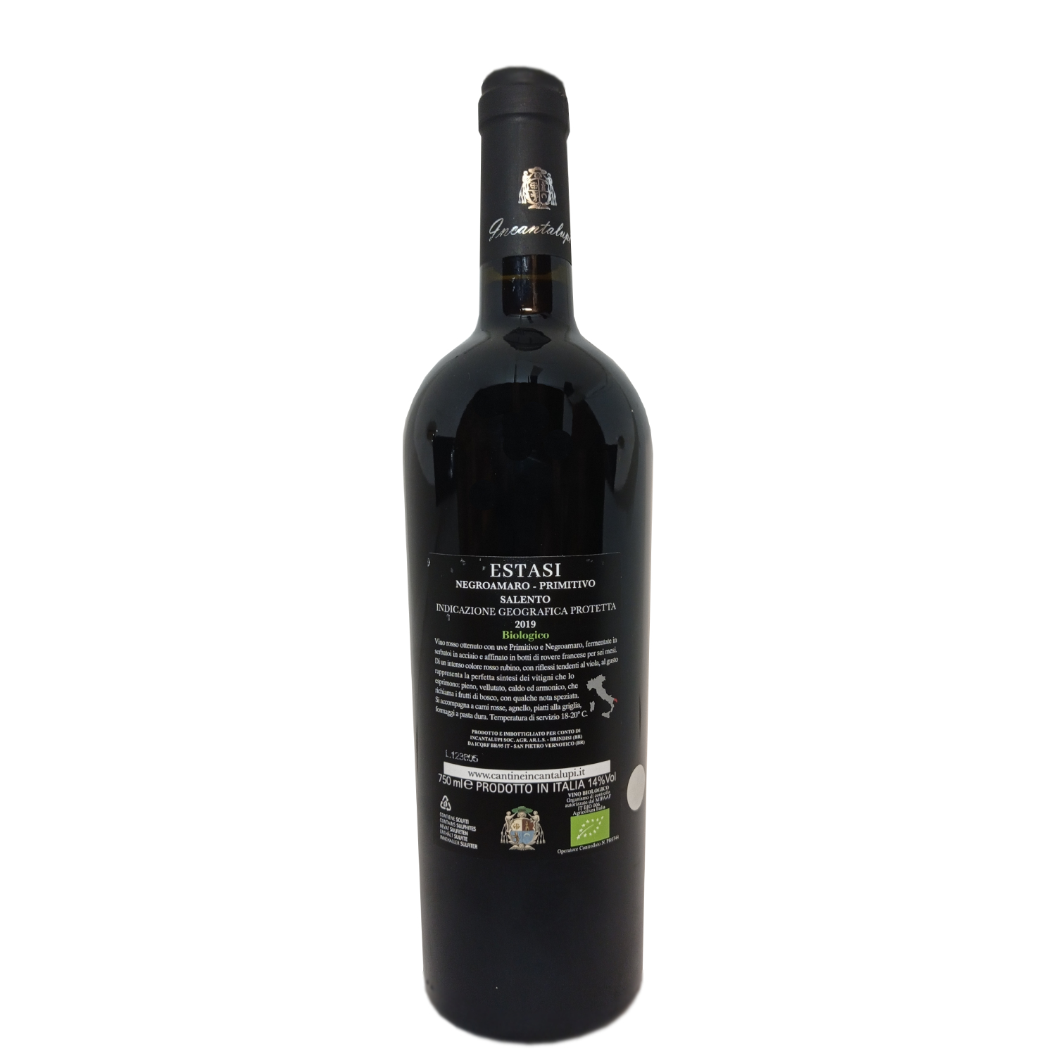 Negroamaro Primitivo Dop Estasi 2019 - Incantalupi - immagine 2