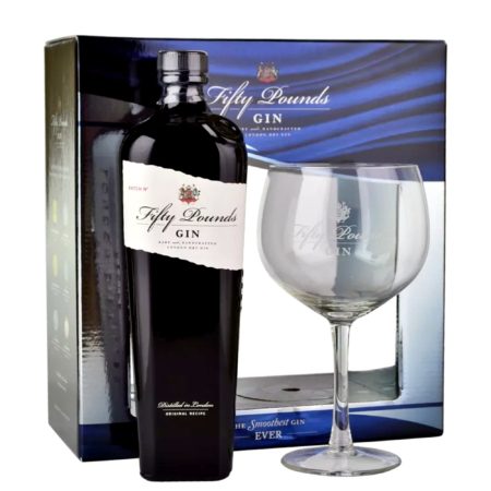 fifty pound gin glass box-enoteca san lorenzo