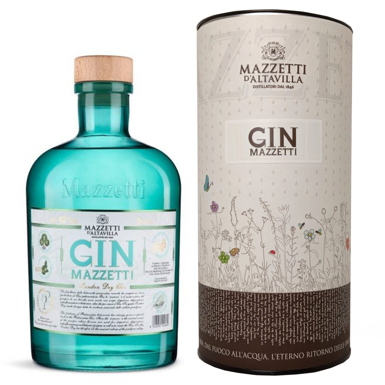 Mazzetti London Dry Gin 70cl (Astucciato) | Enoteca San Lorenzo Riccione