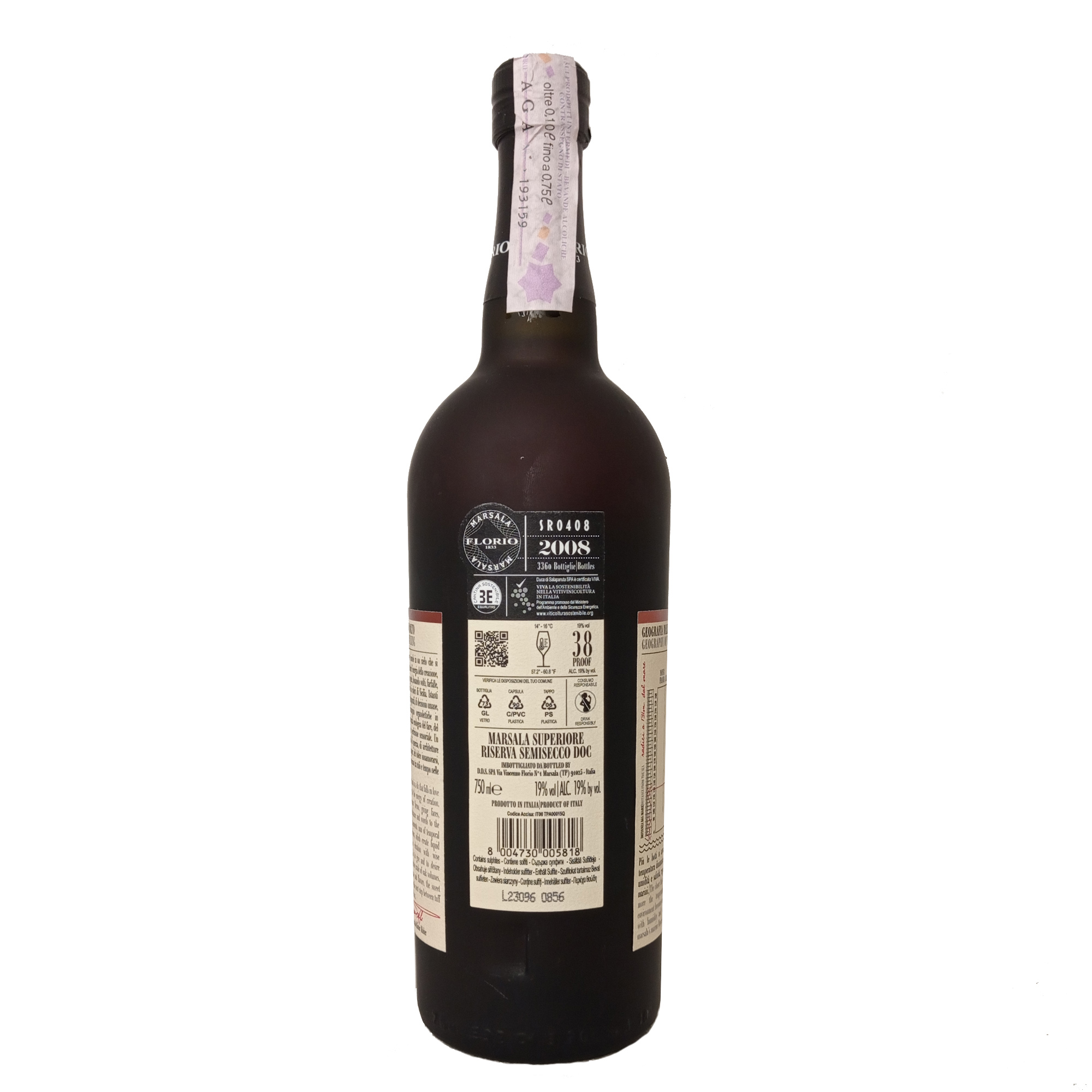 florio marsala semisecco superiore riserva 2008 retro-enoteca san lorenzo riccione
