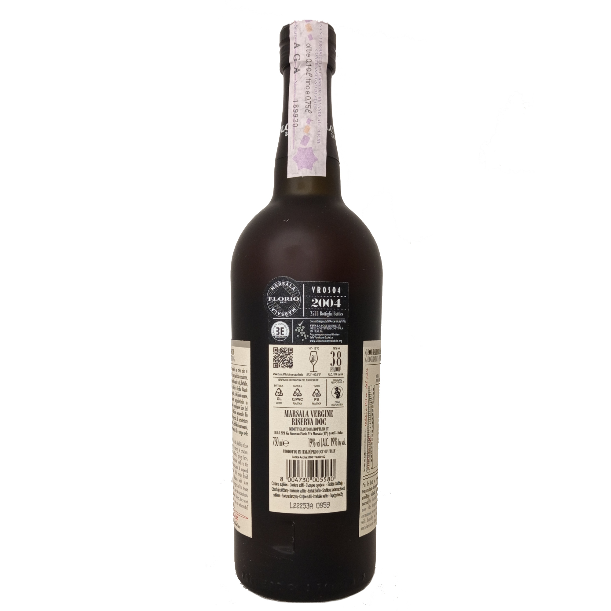 florio marsala vergine riserva 2004 retro-enoteca san lorenzo riccione