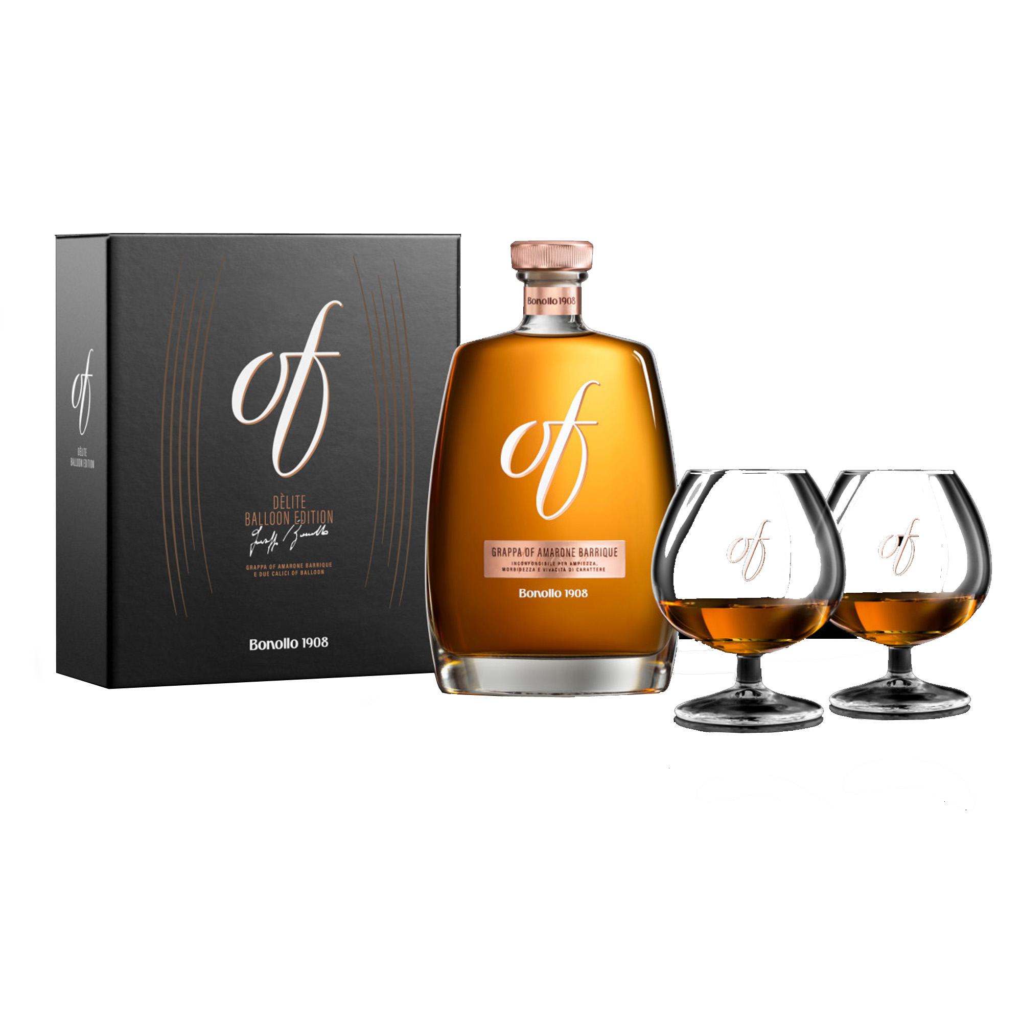 bonollo grappa of amarone calici gift box-enoteca san lorenzo riccione